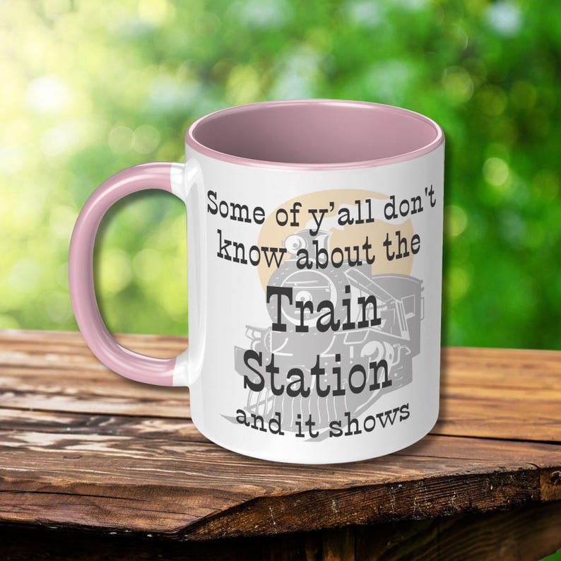 Western Style Mug Yellowstone TV Show Theme Dutton Ranch Reference Train Station Design Ceramic Coffee Cup Large Size Option Morning Brew Essential Fan Collectible Item Perfect Gift Idea Show Enthusiast Present Funny Quote Microwave Safe