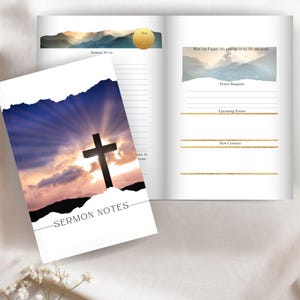 Sermon Notebook Church Organizer Soft Cover Notebook Christian Notebook Baptism Gift Sermon Notes Pastor Appreciation Church Notes