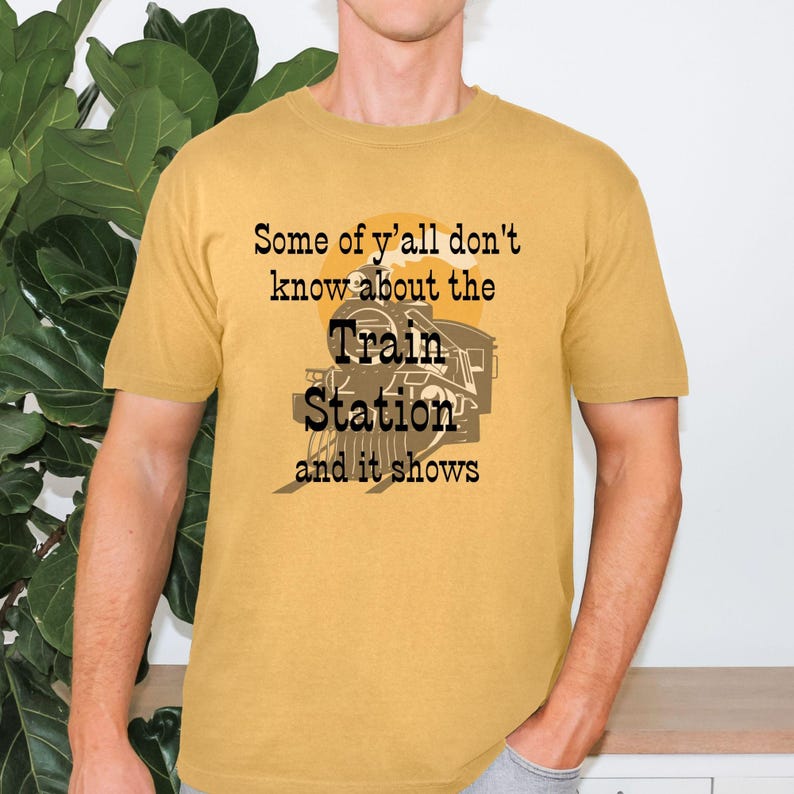 Western TV Show Apparel Yellowstone Ranch Shirt Dutton Train Station Design Country Lifestyle Collection Rugged Comfort Wear Unisex Garment Dyed Heavyweight Cotton Tee Relaxed Fit Crew Neck Premium Quality Construction Fan Gift Montana