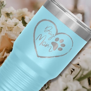Dog Mom Tumbler: Insulated Stainless Steel Travel Coffee Cup