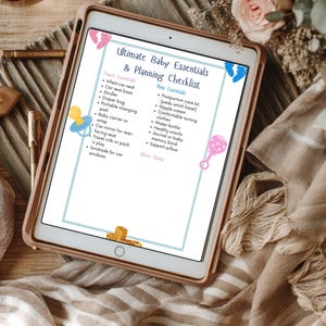 Newborn Checklist Printable Baby Registry Guide Digital Parent Planner Pregnancy Preparation Download Nursery Essential List Infant Necessity Organizer Expectant Mother Gift Baby Shower Present Template Complete Planning Tool New Mom