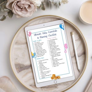 Pregnancy Preparation Download Newborn Checklist Printable Baby Registry Guide Digital Parent Planner Nursery Essential List Infant Necessity Organizer Complete Resource Expectant Mother Gift Baby Shower Present Template First Time Parent