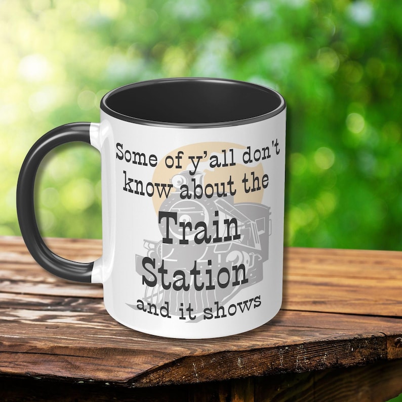 Perfect Fan Gift Yellowstone TV Show Mug Dutton Ranch Design Train Station Theme Western Style Coffee Cup Large Size Option Morning Brew Essential Ceramic Material Microwave Safe Dishwasher Friendly Collectible Memorabilia Item Show