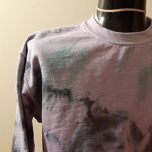 Hand Tie Dye Sweatshirt, Black Red Green Tie Dye Sweatshirt, long Sleeve Sweatshirt , Tie Dye Sweatshirt , Crew Neck Tie Dye Sweatshirt