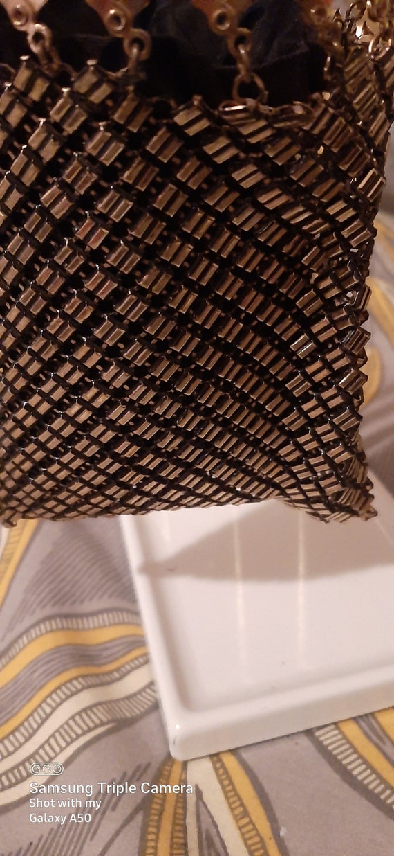 Whiting and Davis Goldtone Mesh Handbag - image 6