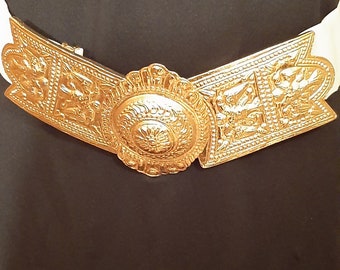 Vintage Preowned Alexis Kirk Leather Belt, Chocolate Brown  display picture 2