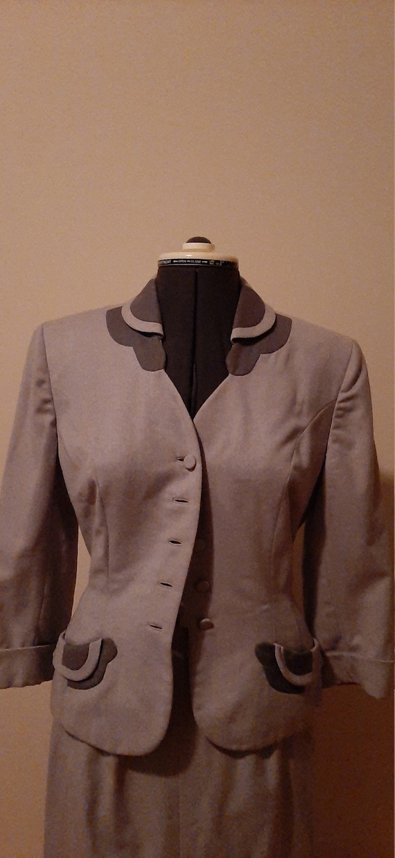 1940s Wool Suit, Wells Wool Suit, Vintage Wool Sui