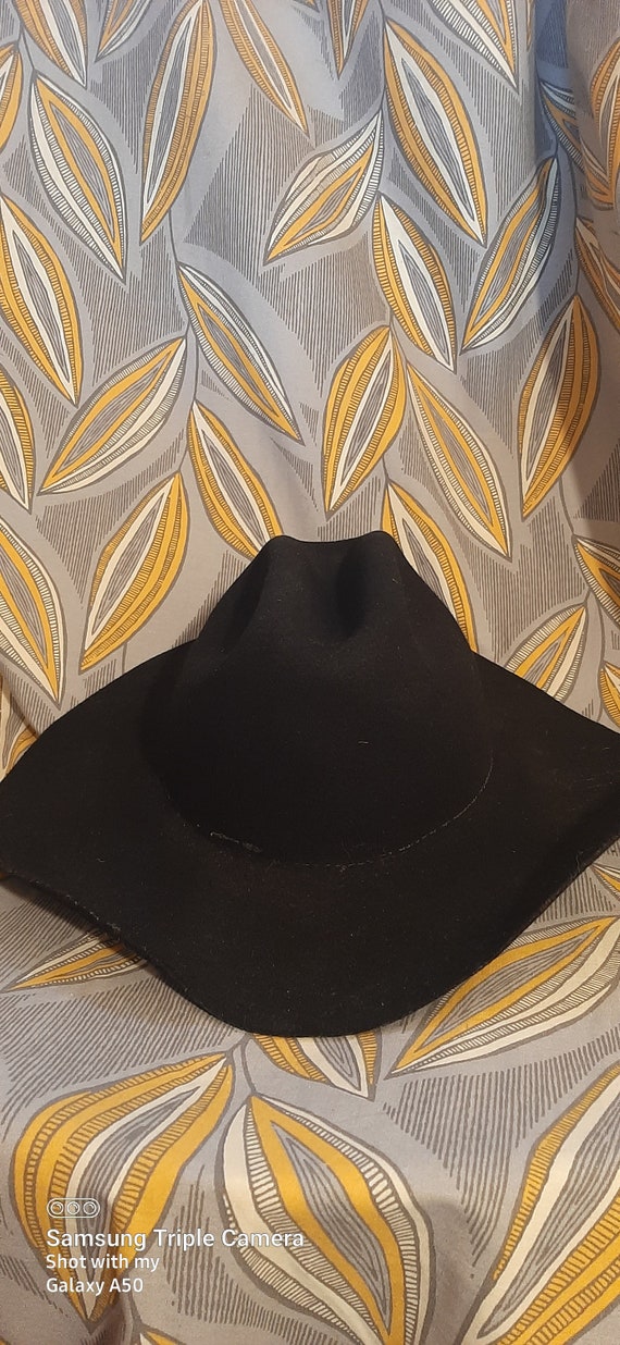 Black Cowboy Hat, 1960 Cowboy Hat, Wool Cowboy Hat