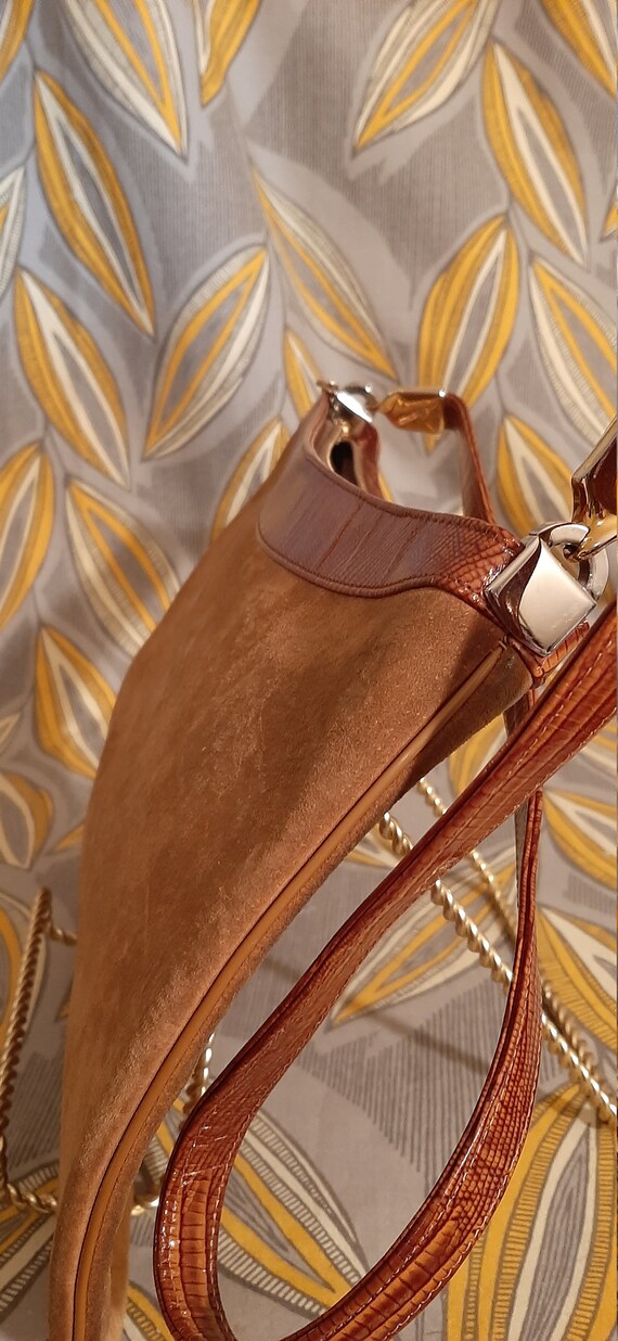 Koret Suede Shoulder Handbag, Vintage Leather Sue… - image 3