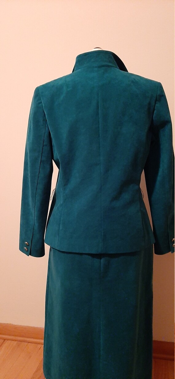 Green Ultra Suede Suit, 1980s Suede Suit - image 5