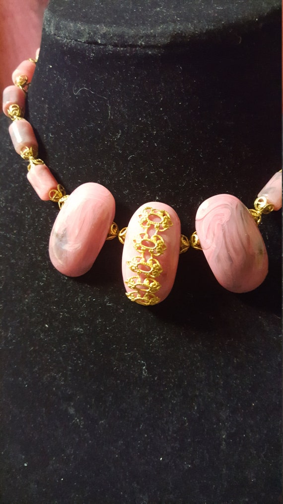 Miriam Haskell Rare Pink Necklace - image 2