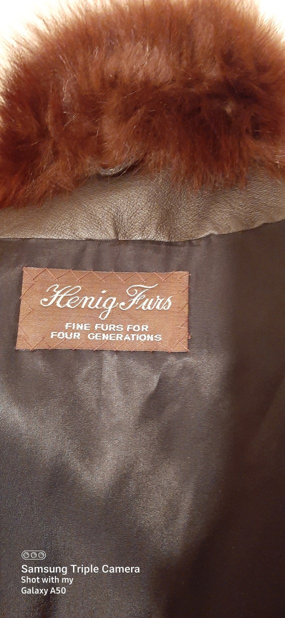 Henig Furs and Leather Coat Leather and Fur Coat Etsy