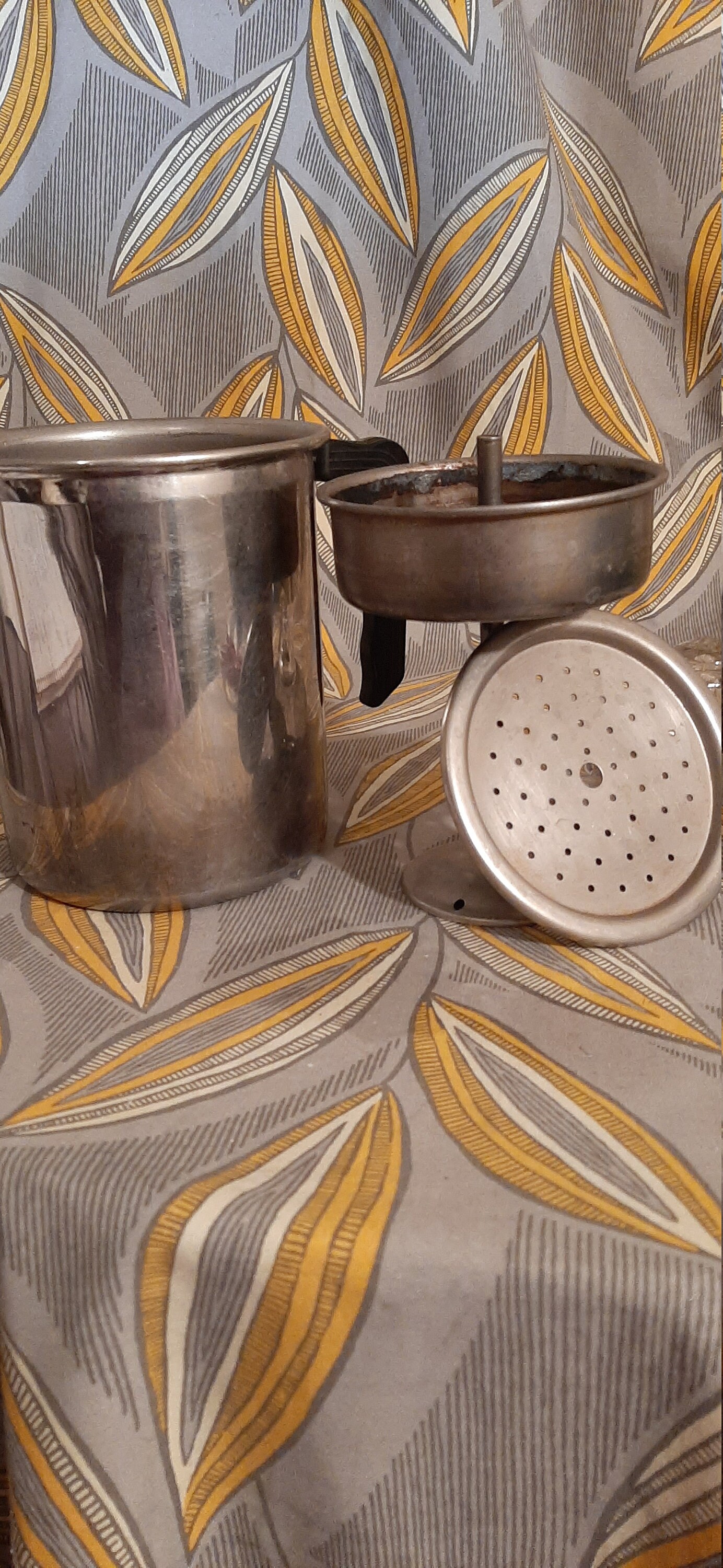 Mid Century Stove Top Coffee Pot, 1950 Stove Top Coffee Pot, Glass Lid