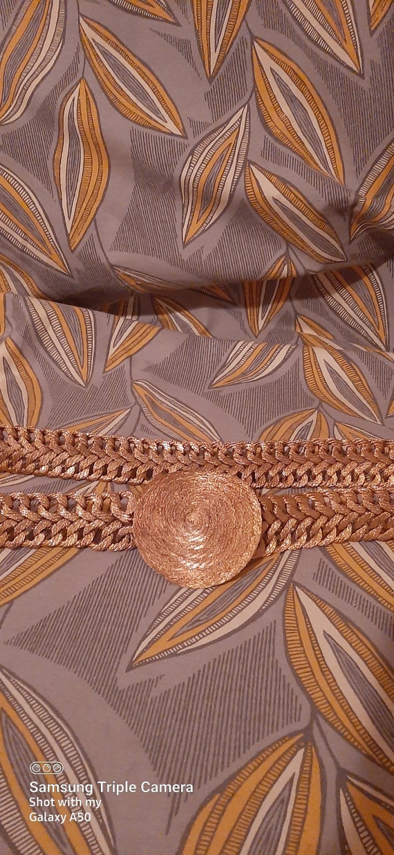 Gold tone Wire Belt, 1960 Woven Wire Belt