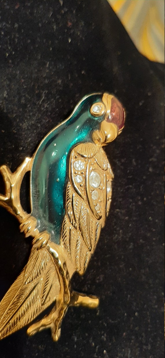 Avon Parrot Pin, Avon Brooch, 1980 Avon Pin