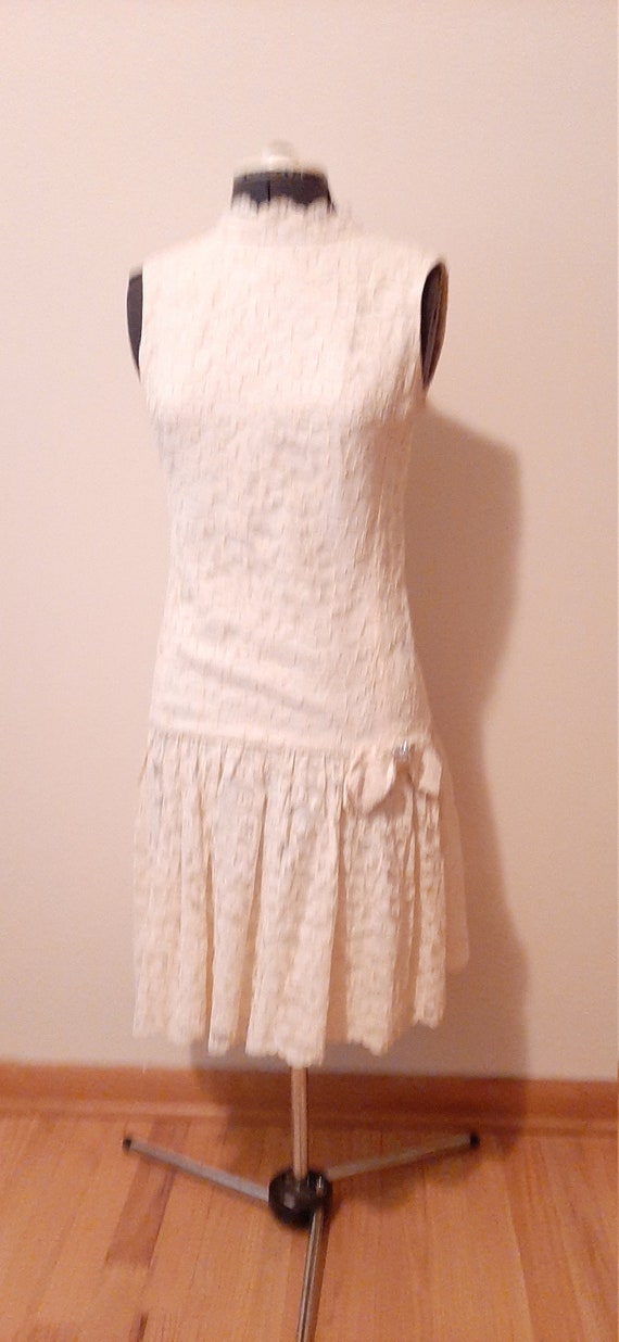 Pale Yellow Dress, Lace Dress, 50's Dress, Vintag… - image 3