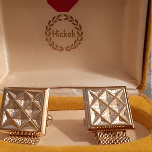 Vintage Cufflinks, Gold Tone Cufflinks, Cufflinks, Hickok Cufflinks, Cufflink Set