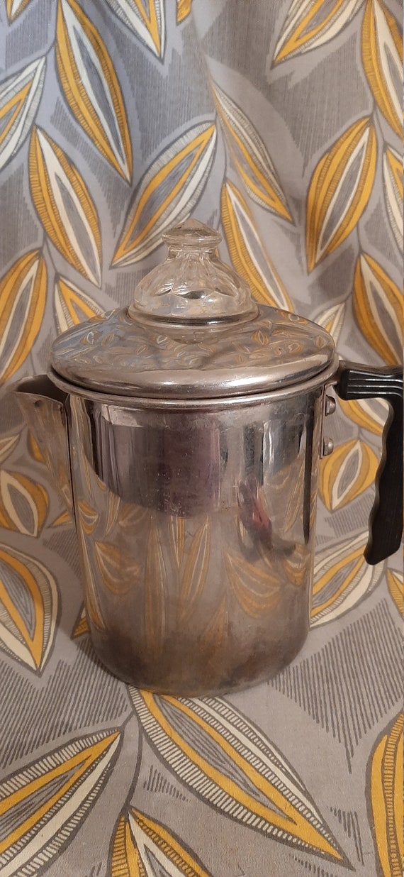 Mid Century Stove Top Coffee Pot 1950 Stove Top Coffee Pot Etsy