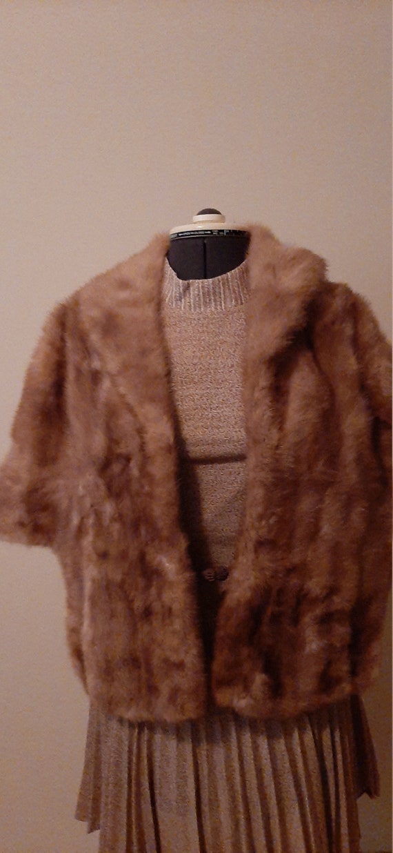 Genuine Mink Stole, Vintage Stole, Vintage Cape, M