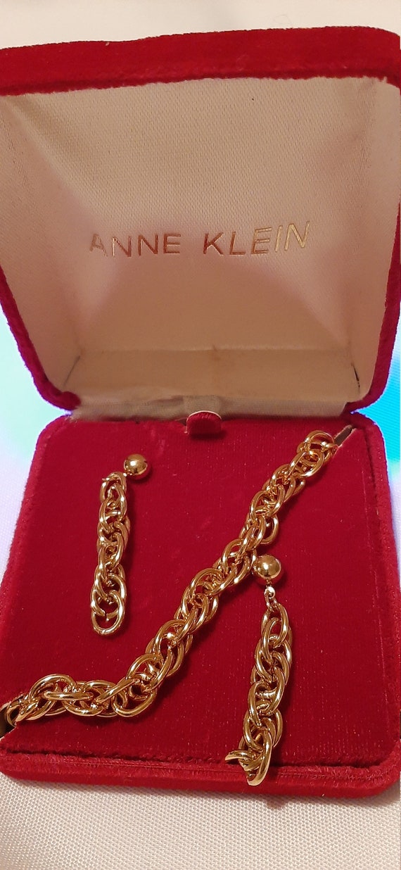 Anne Klein Vintage Bracelet and Pierced Earring, 1