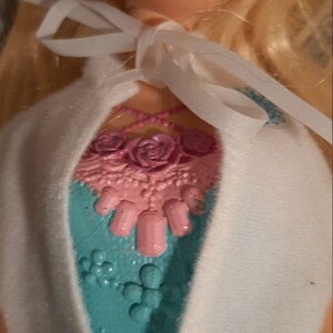 Barbie Weißes Cape, Barbie Lapel am Cape, Echtes Barbie Cape