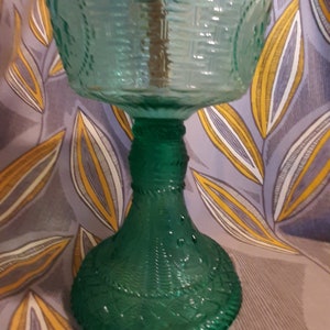 Vintage Oil Hurricane Lamp, Green  Glass Oil Hurricane Lamp