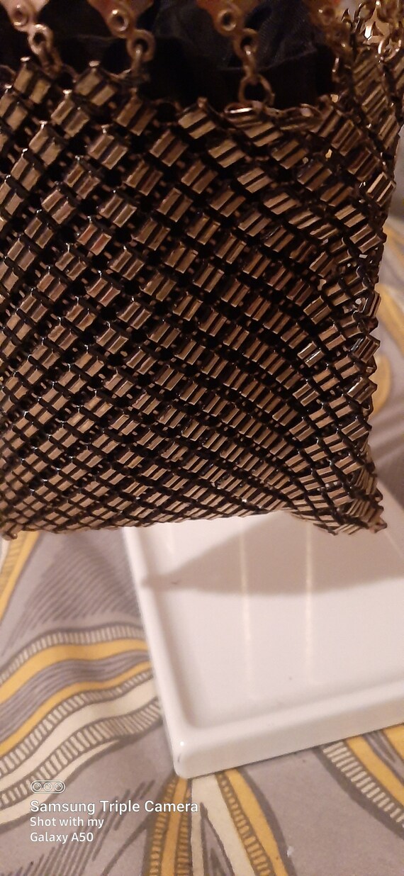 Whiting and Davis Goldtone Mesh Handbag - image 5