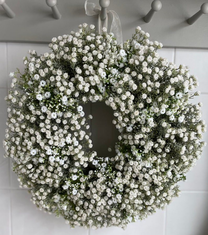 Gypsophilia wreath white 65cm image 5