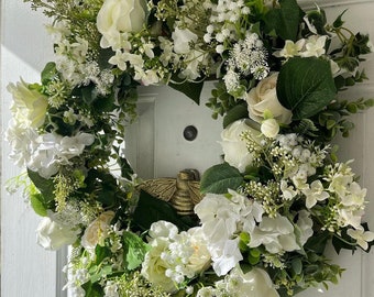 Summer whites wreath