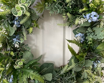 Blue wildflower wreath 60cm