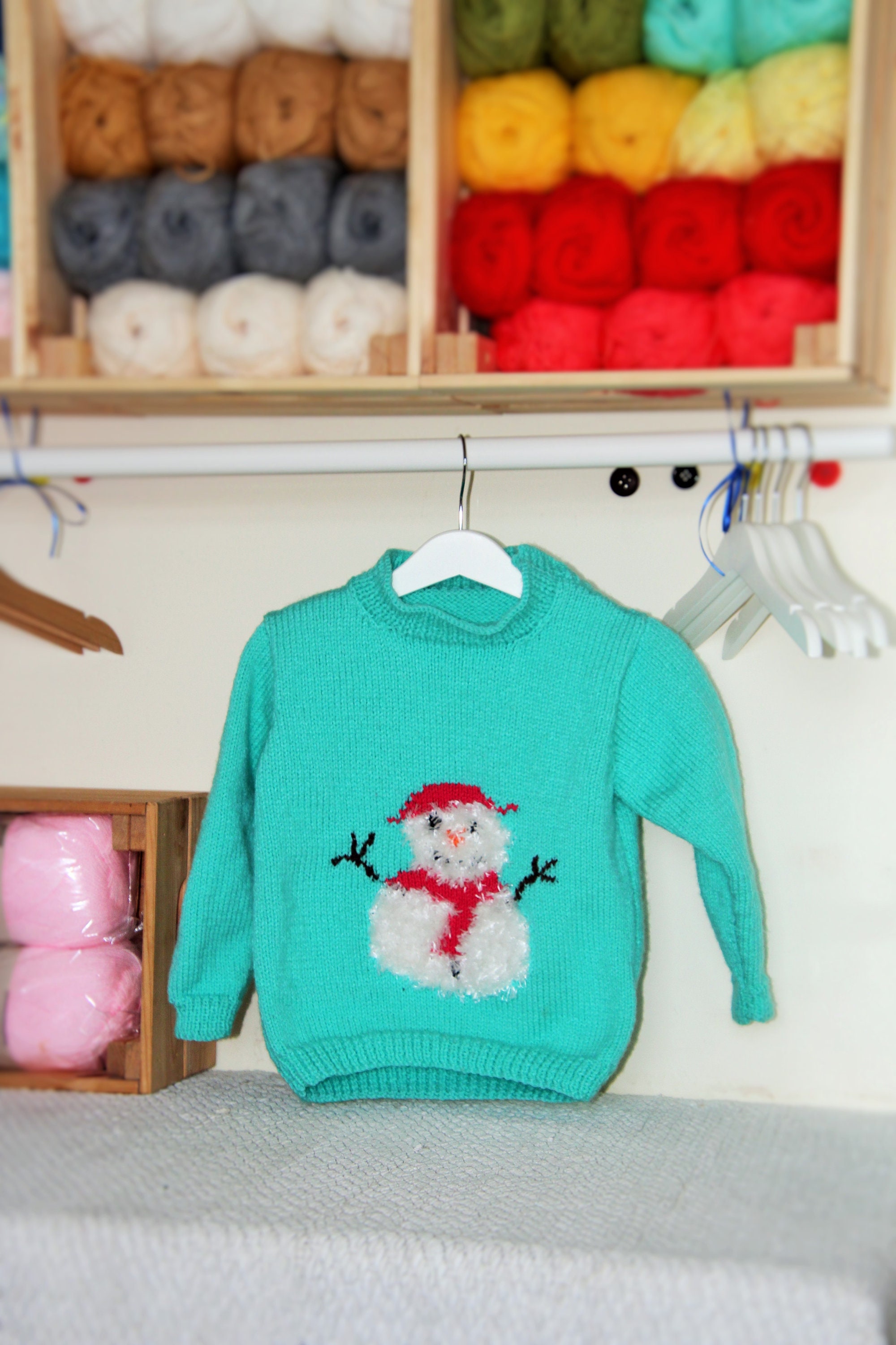 Snowman Jumper Knitting Pattern Double Knit para caber de 1 Etsy
