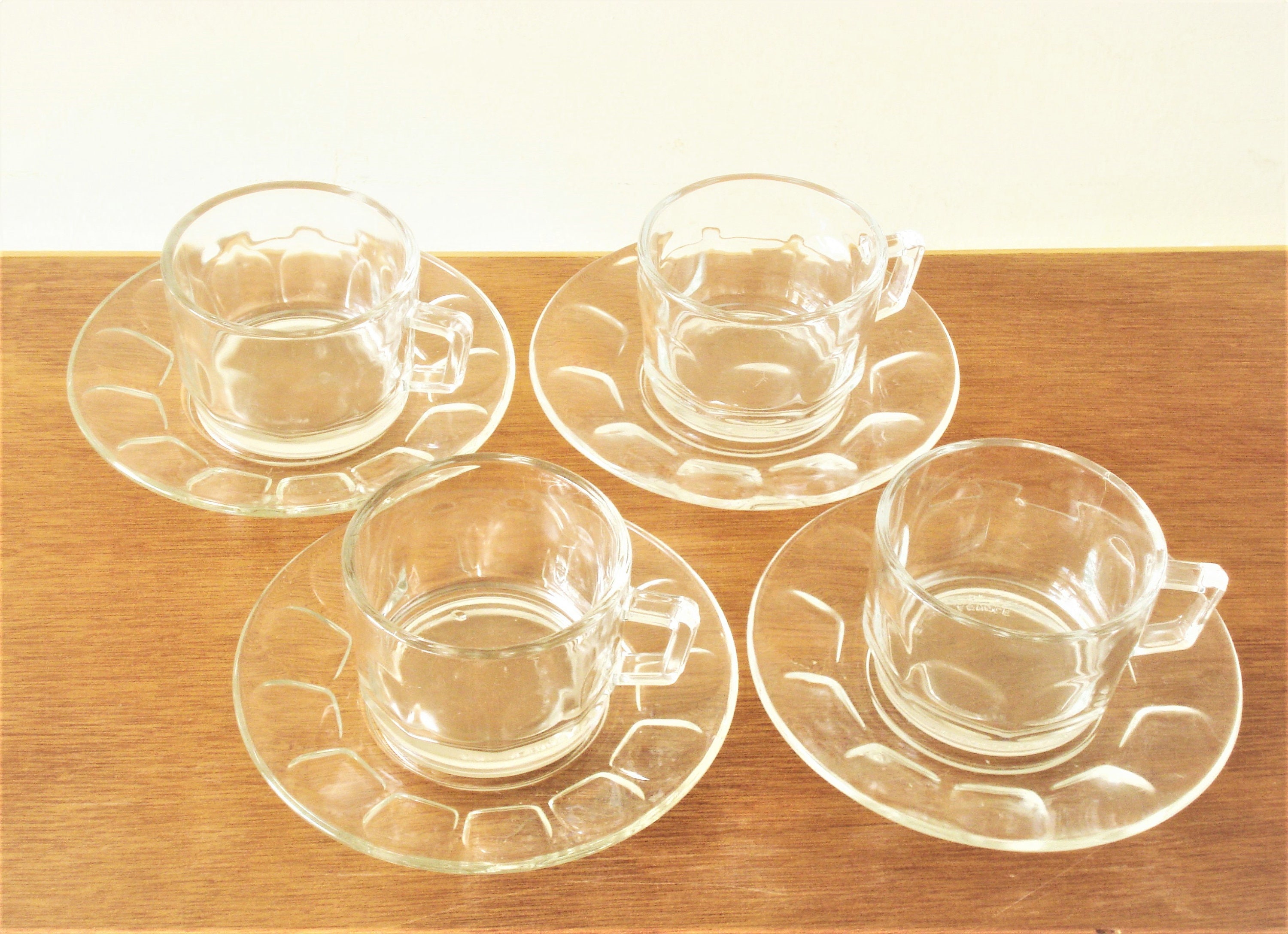 Set De Tazas Cafe Espresso Pequeñas Vidrio Transparente