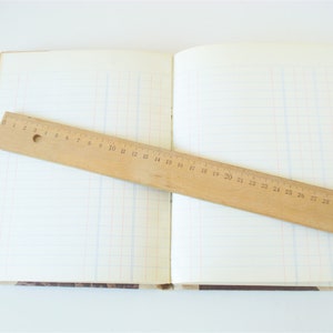 Regla de madera vintage-Regla de la escuela- Regla de dibujo- Regla de artesanía- Oficina de papelería- Regla coleccionable- Decoración de pared- Década de 1970