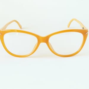 UNUSED-Rare L&#39;Wren Scott Yellow Eyeglasses-Opaque Yellow Eyeglasses for Lady-Mod.333002-810 M34 size 50/17/140- Made in Germany-ca.2000s