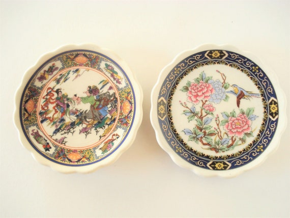 2 Vintage Japanese Small Ceramic Dishes-Oriental … - image 2