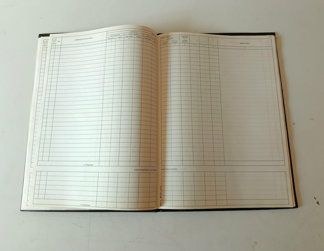 Large Vintage Hardcover Journal 50 Sheets-service Record Book-42.5cm/16 ...