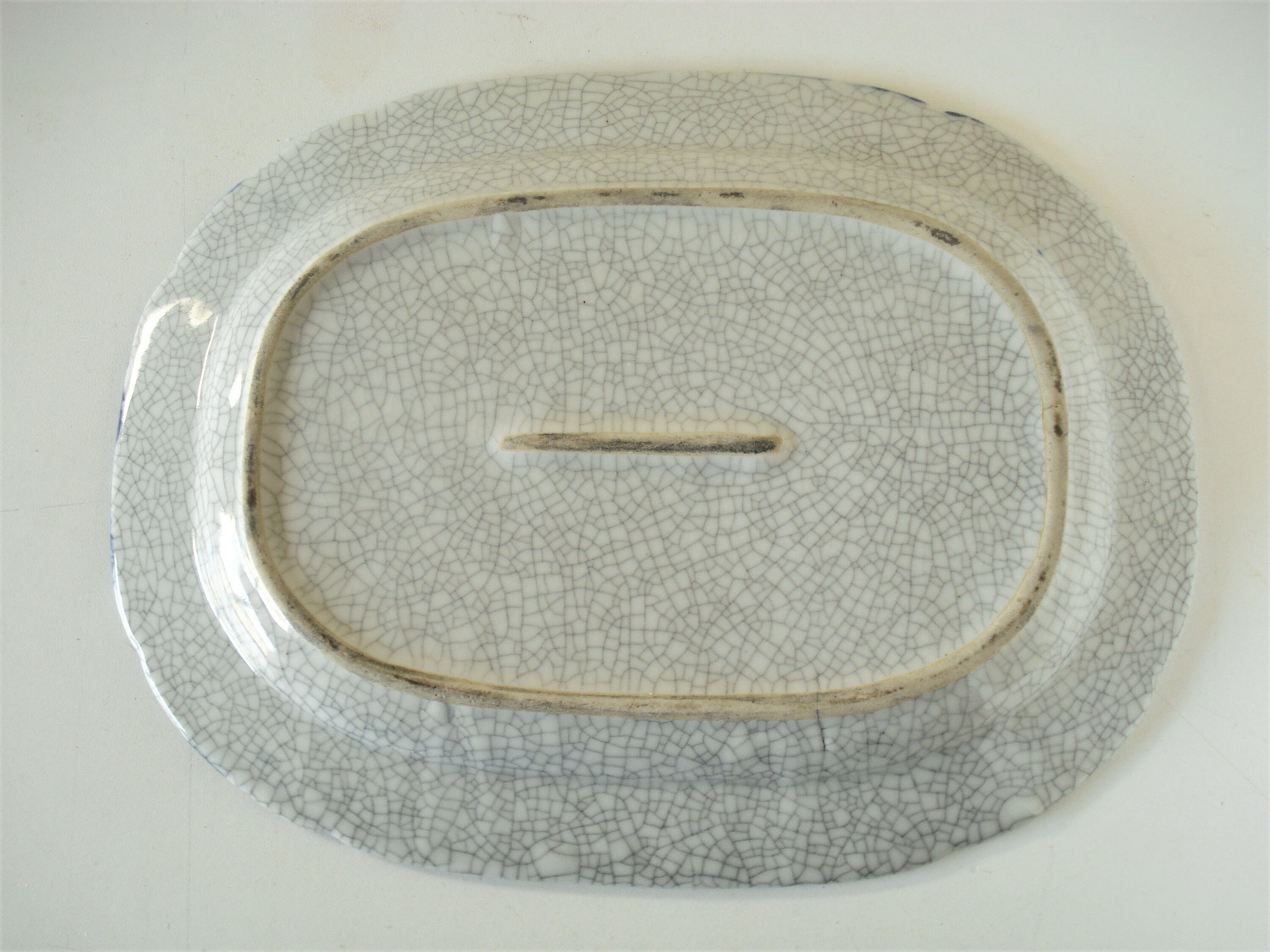 Old White and Blue Ceramic Platter27.5 Cm/10.8vintage Etsy