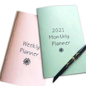 Travelers Insert Bundle, 2024 or Blank Monthly Calendar, and Weekly Planner, Travelers Notebook Insert, Month On Two Pages