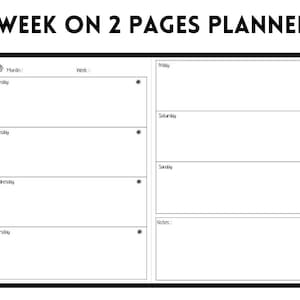 Weekly planner, WO2P, Undated planner, Midori insert, Travelers notebook, Midori notebook, Fauxdori inserts, Midori refill