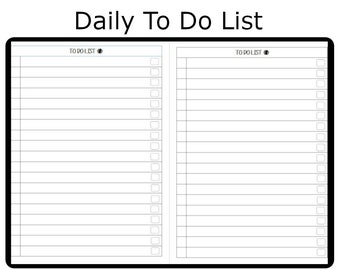 To Do List Insert, Travelers Notebook Insert, Daily Planner, Simple Task list, All Sizes, Undated planner, Midori insert, Midori notebook