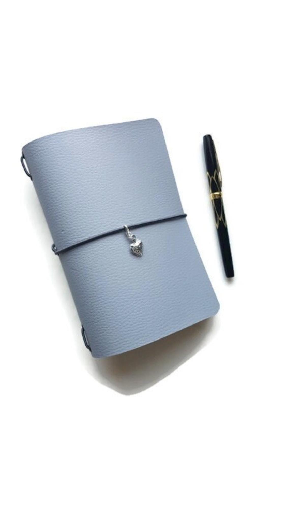 Travelers Notebook, Midori standard size, Fauxdori Cover, Grey, Planner Cover, TN Cover, Bullet Journal, Travel Journal, Vegan Notebook