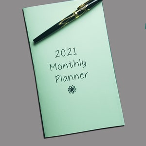Monthly Calendar, Blank, Monthly Planner Insert, Travelers Notebook Insert, 365 refill Calendar, Month On Two Pages, notes, rolling year image 5