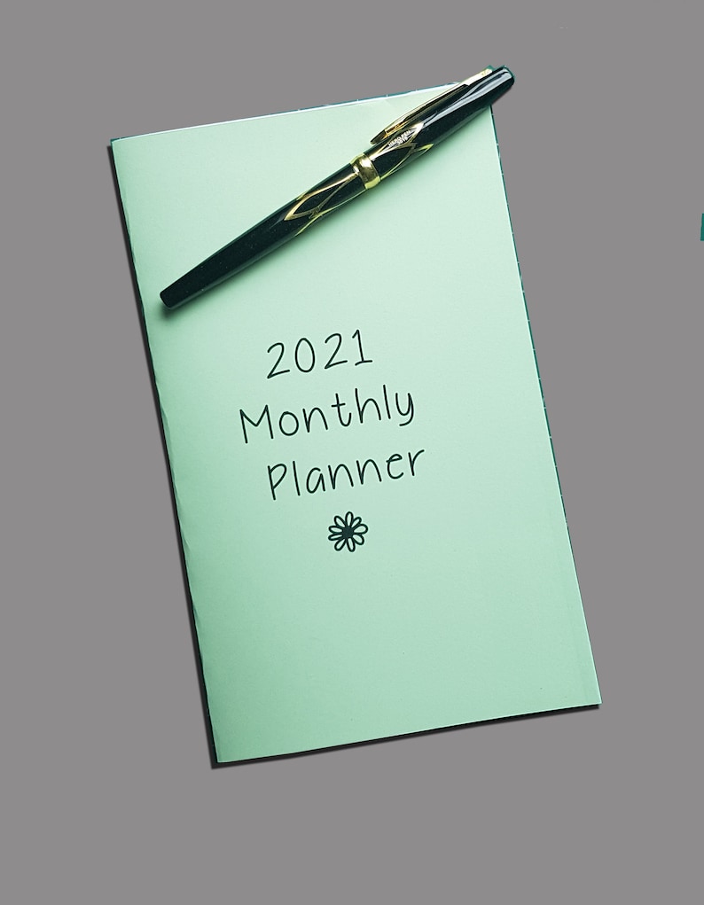 Monthly Calendar, Blank, Monthly Planner Insert, Travelers Notebook Insert, 365 refill Calendar, Month On Two Pages, notes, rolling year image 5