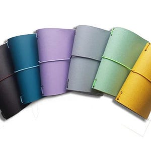 Caderno de viagem B6, Fauxdori, capa de diário, capa Midori, organizadores de agenda, capas TN, caderno de viagem, caderno vegano, feito à mão