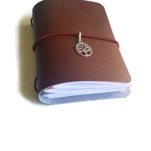 A5 Vegan Notebook, Fauxdori, Midori Cover, Planner Cover, Travel Journal, Brown Notebook Cover, TN cover,  Journal. Faux leather
