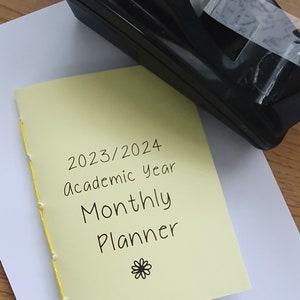 Monthly Calendar, Blank, Monthly Planner Insert, Travelers Notebook Insert, 365 refill Calendar, Month On Two Pages, notes, rolling year image 9