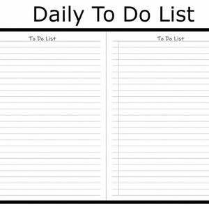 To Do List Insert, Travelers Notebook Insert, Daily Planner, Simple Task list, All Sizes, Undated planner, Midori insert, Midori notebook