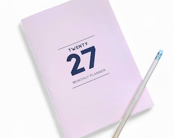2027 Monthly Calendar, 2027 Monthly Planner Insert, Travelers Notebook Insert, 365 refill Calendar, Month On Two Pages, Notes Pages
