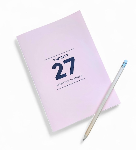 2027 Monthly Calendar, 2027 Monthly Planner Insert, Travelers Notebook Insert, 365 refill Calendar, Month On Two Pages, Notes Pages