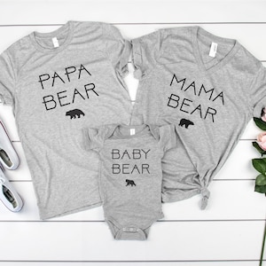 Mama Bear Shirt - Papa Bear - Baby Bear - Little Bear - "Custom" Bear - Family Set - Family Shirt Set - Mama Bear Set